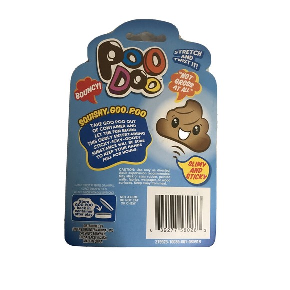 Poo Doo Squishy Poop Emoji Bounce Slime NEW! Funny Stocking Stuffer Gag Gift - Picture 3 of 3